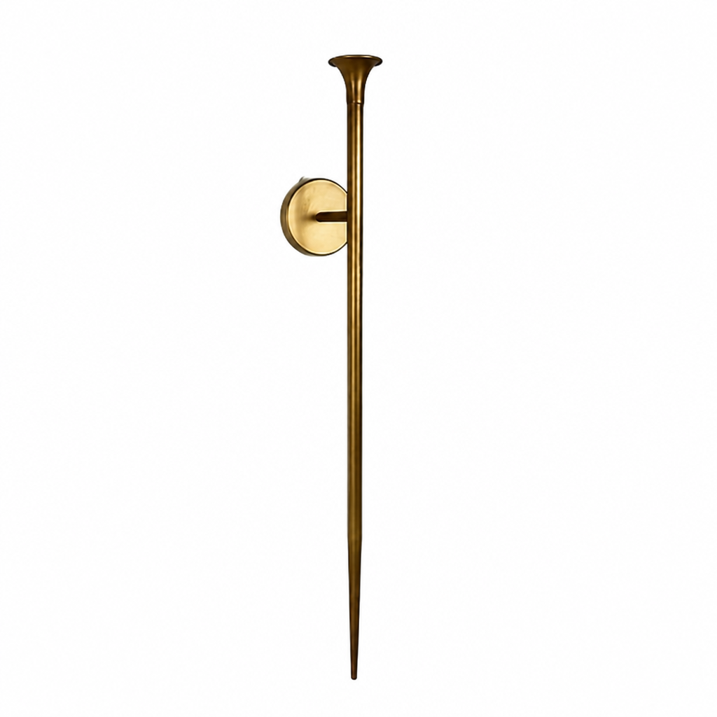 Vintage Bronze Wall Sconce Metal Candlestick Holder