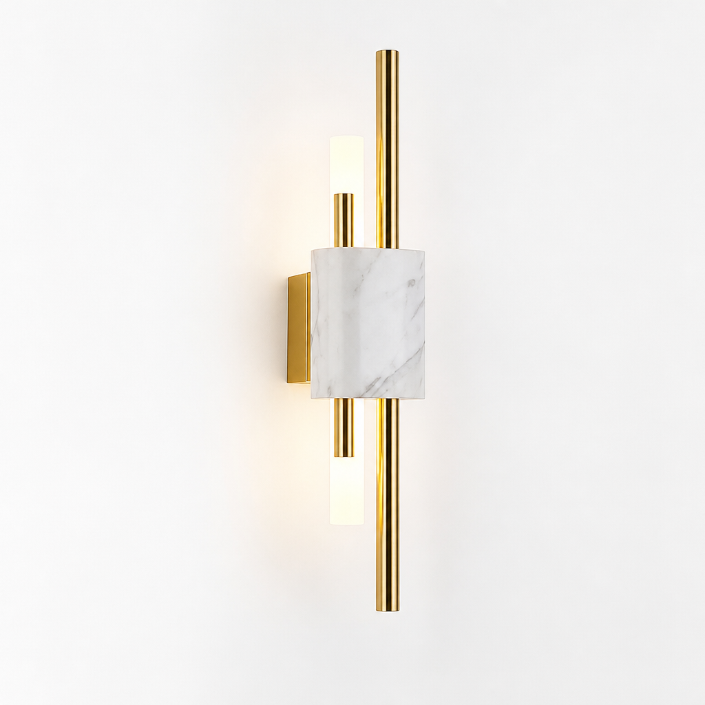 
Minimalist Marble LED Wall Sconce Horizontal Linear Bar