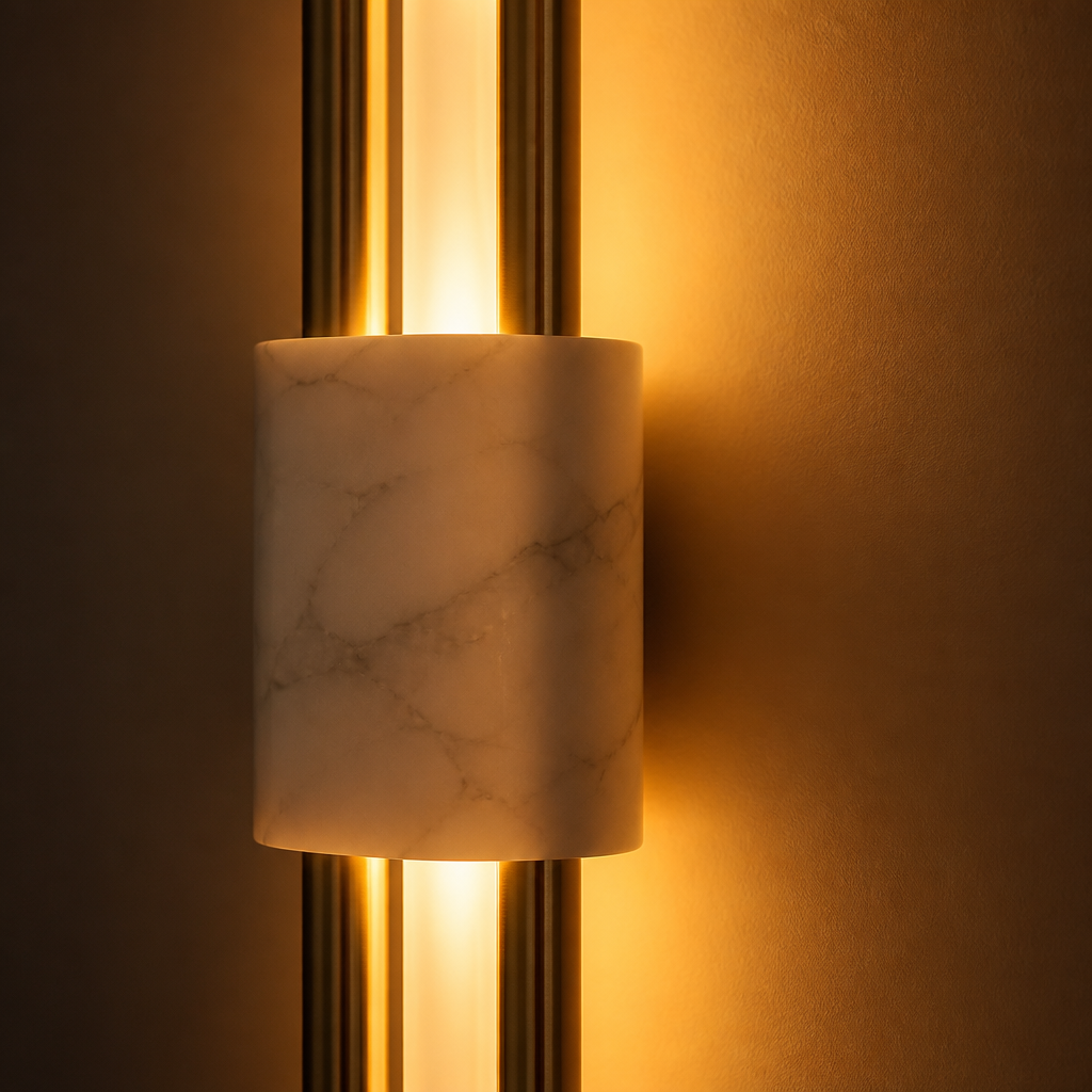 
Minimalist Marble LED Wall Sconce Horizontal Linear Bar
