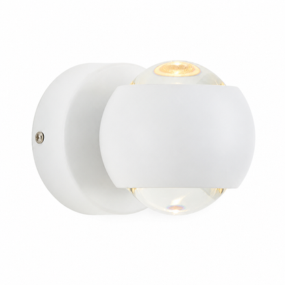 Modern Aluminum and Crystal LED Wall Sconce with Dimming