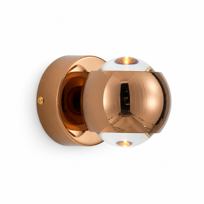 Modern Aluminum and Crystal LED Wall Sconce with Dimming