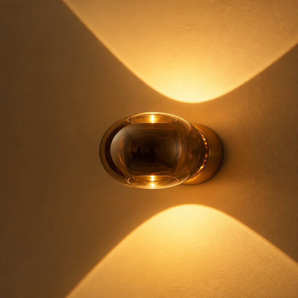 
Modern Aluminum and Crystal LED Wall Sconce with Dimming