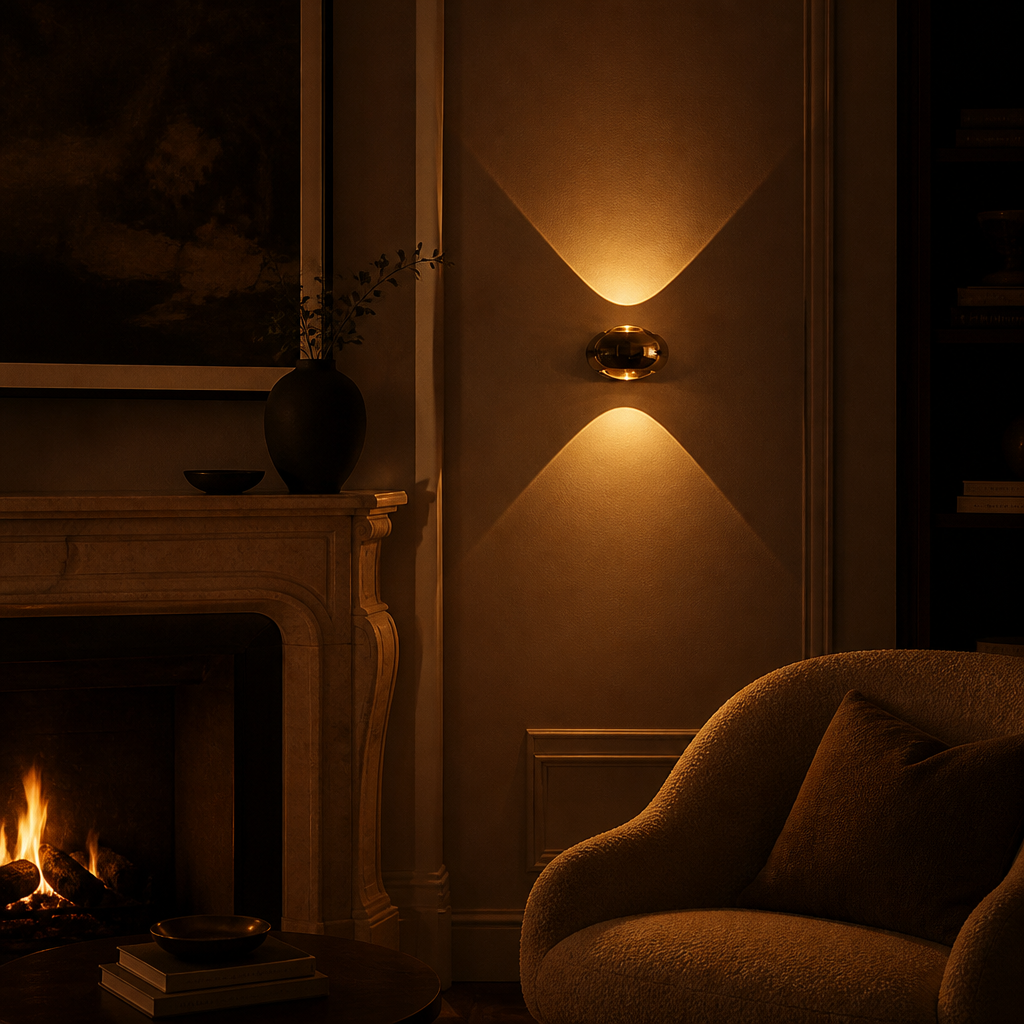 
Modern Aluminum and Crystal LED Wall Sconce with Dimming