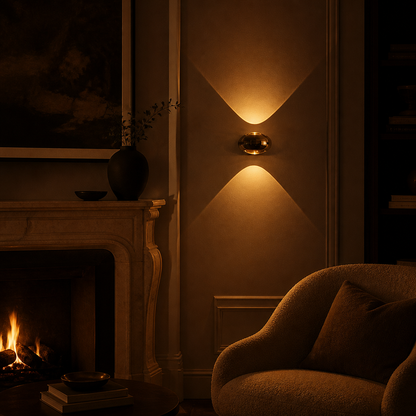 Modern Aluminum and Crystal LED Wall Sconce with Dimming