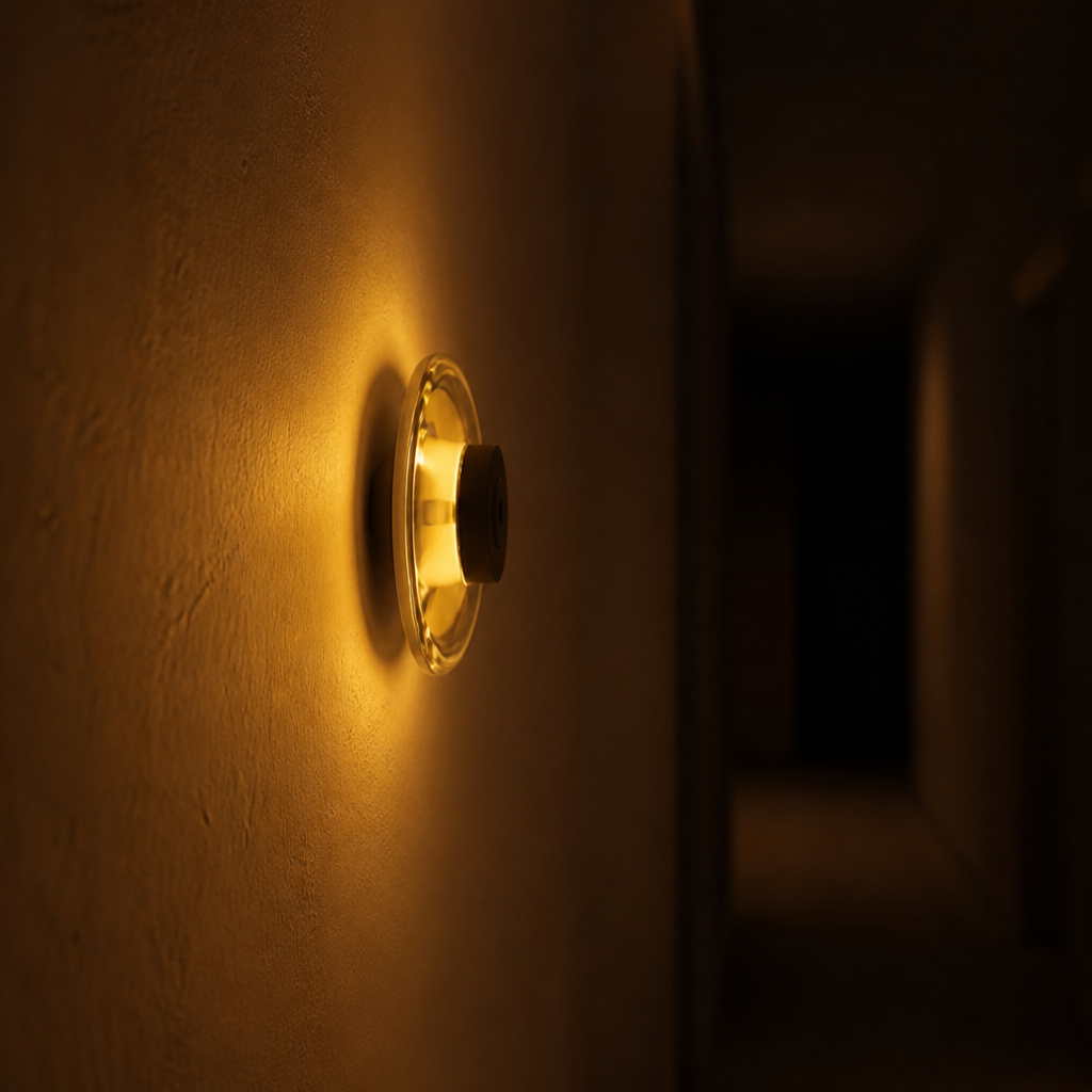 
Modern Glass and Copper LED Wall Sconce Selectable Color Temperature
