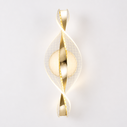 Modern Gold LED Snowflake Wall Sconce Decorative Metal Panel