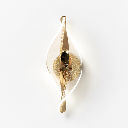 Modern Gold LED Snowflake Wall Sconce Decorative Metal Panel