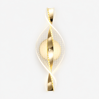Modern Gold LED Snowflake Wall Sconce Decorative Metal Panel