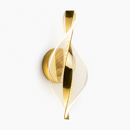 Modern Gold LED Snowflake Wall Sconce Decorative Metal Panel
