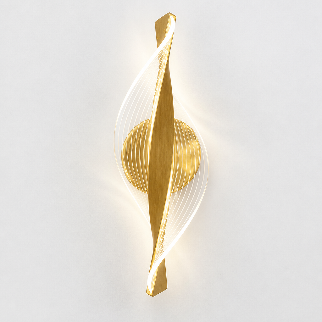 
Modern Gold LED Snowflake Wall Sconce Decorative Metal Panel