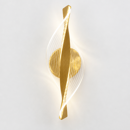 Modern Gold LED Snowflake Wall Sconce Decorative Metal Panel