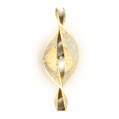 Modern Gold LED Snowflake Wall Sconce Decorative Metal Panel