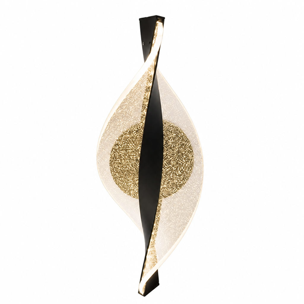 
Modern Gold LED Snowflake Wall Sconce Decorative Metal Panel