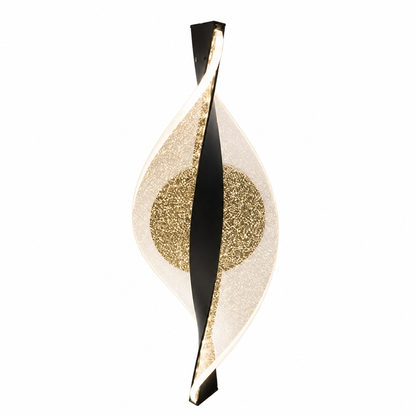 Modern Gold LED Snowflake Wall Sconce Decorative Metal Panel