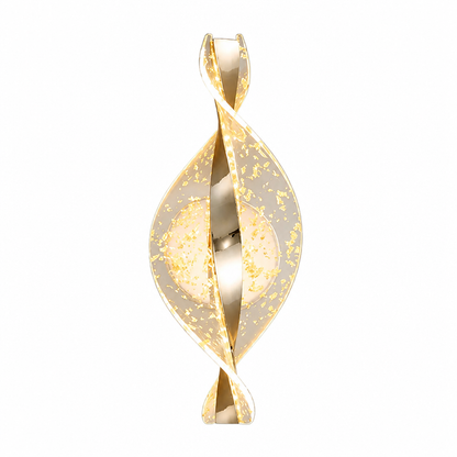 Modern Gold LED Snowflake Wall Sconce Decorative Metal Panel
