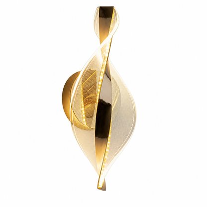 Modern Gold LED Snowflake Wall Sconce Decorative Metal Panel