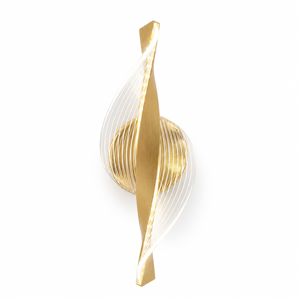 
Modern Gold LED Snowflake Wall Sconce Decorative Metal Panel