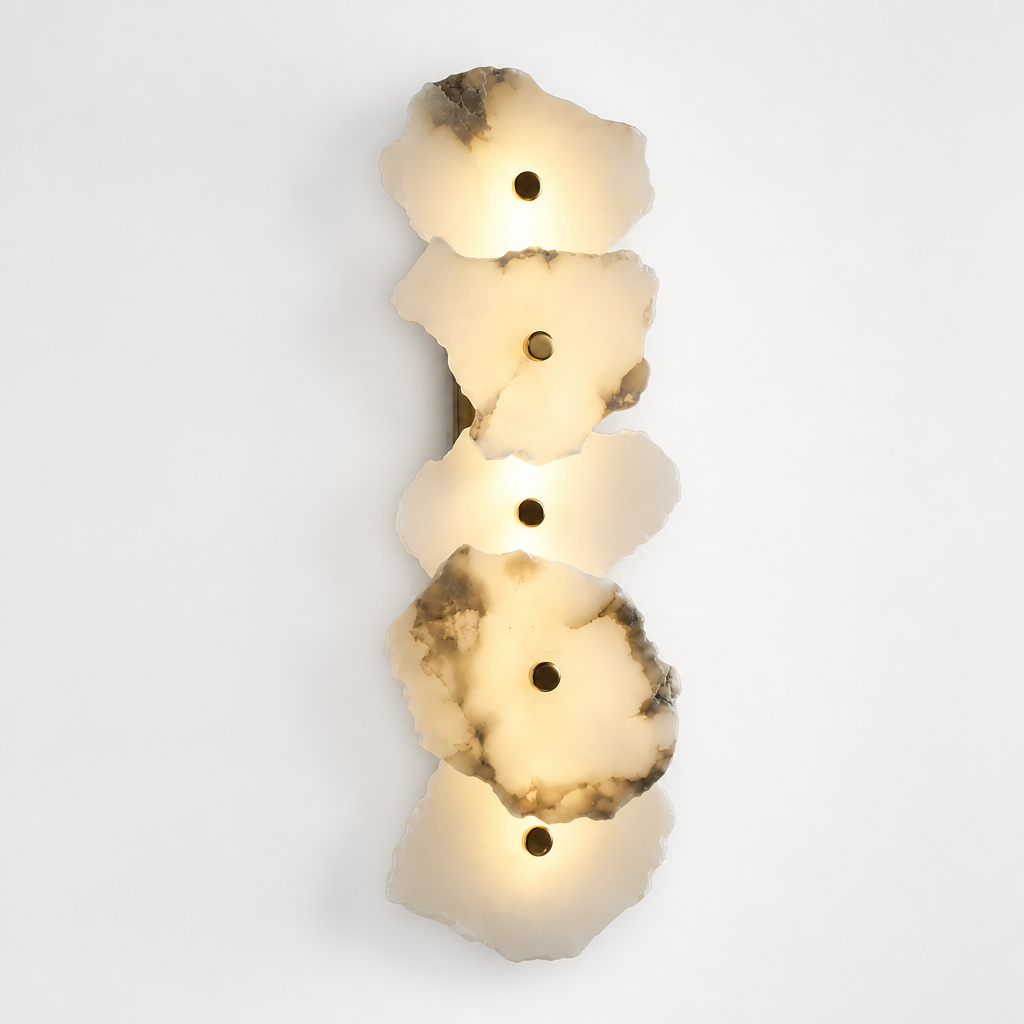 
Modern Marble Wall Sconce LED Sphere Cluster One to Nine Marble