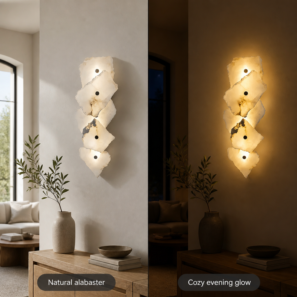 
Modern Marble Wall Sconce LED Sphere Cluster One to Nine Marble