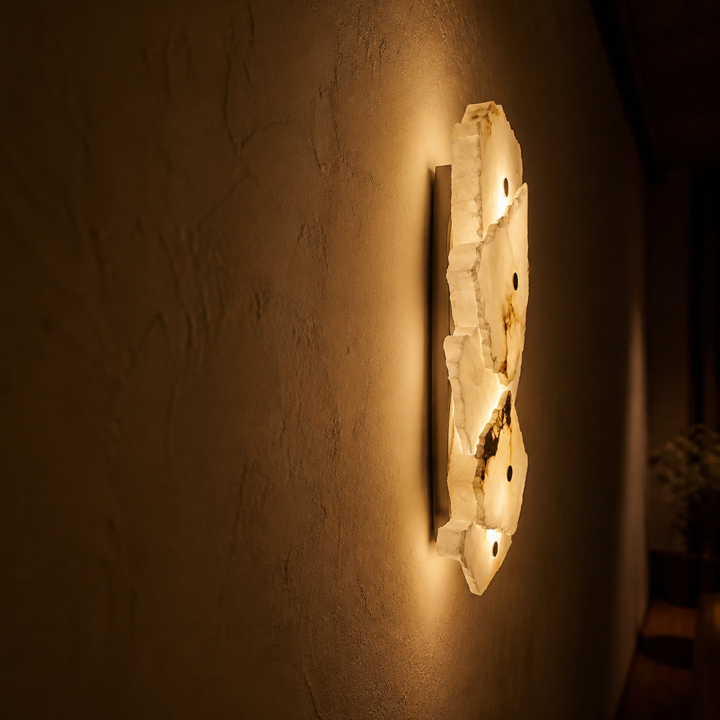
Modern Marble Wall Sconce LED Sphere Cluster One to Nine Marble