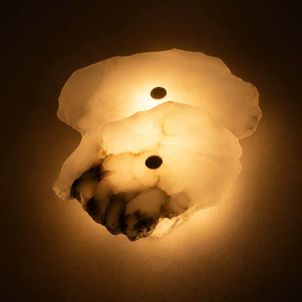 
Modern Marble Wall Sconce LED Sphere Cluster One to Nine Marble