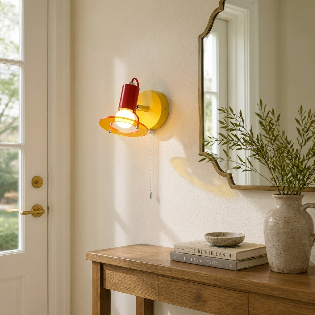 
Retro Acrylic LED Color-Changing Wall Sconce Pull Chain