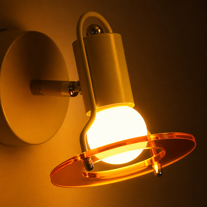 Retro Acrylic LED Color-Changing Wall Sconce Pull Chain