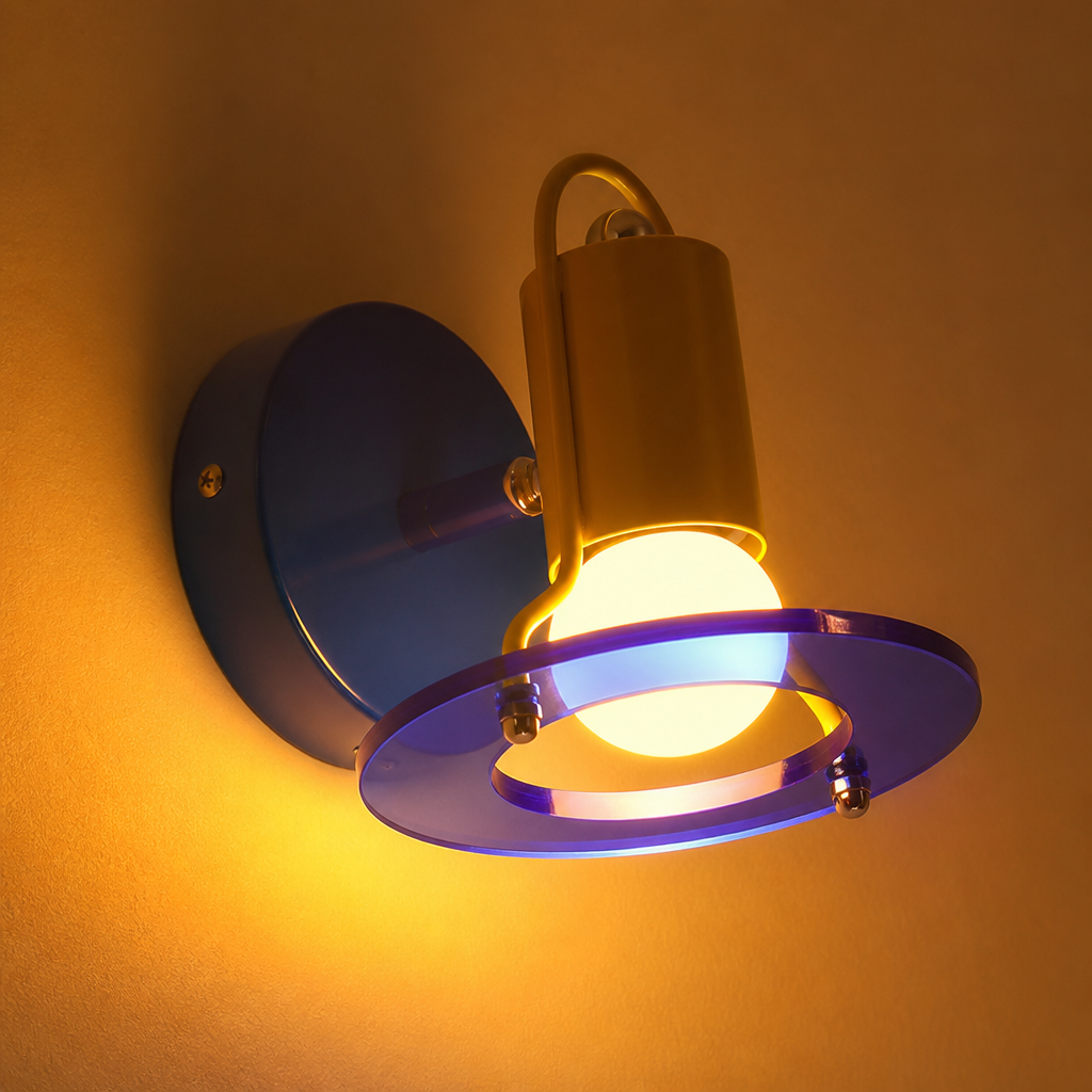 
Retro Acrylic LED Color-Changing Wall Sconce Pull Chain