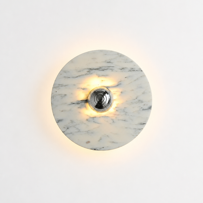 Vintage Marble LED Wall Sconce Brass and Chrome Finish