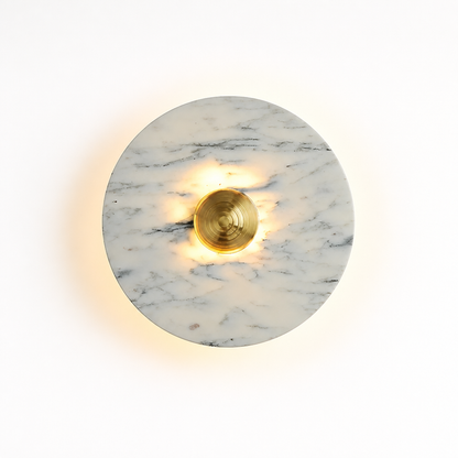 Vintage Marble LED Wall Sconce Brass and Chrome Finish