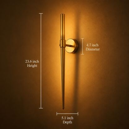 Vintage Bronze Wall Sconce Metal Candlestick Holder