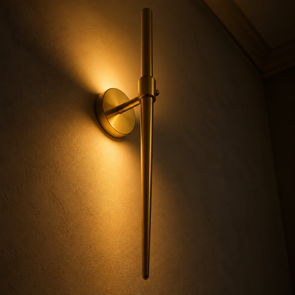 Vintage Bronze Wall Sconce Metal Candlestick Holder